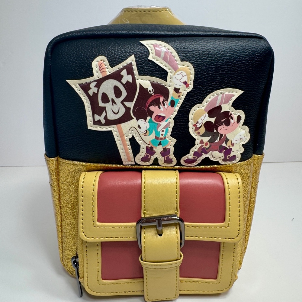 NWT. Disney Crossbody Bag - Pirates of the Caribbean mini convertible backpack